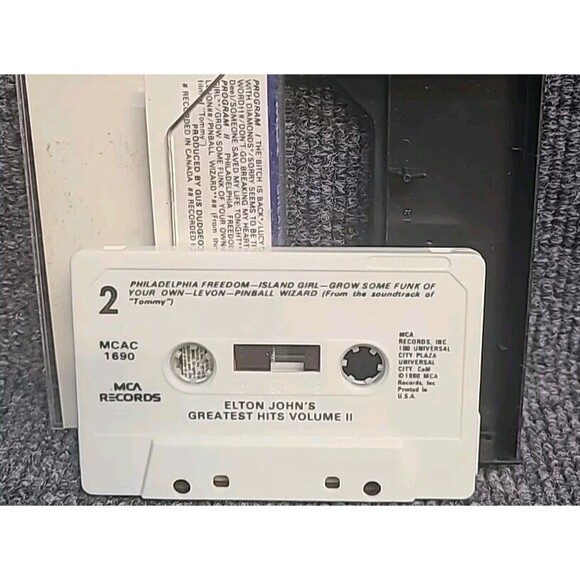 Vintage Greatest Hits 2 by Elton John (Cassette, Jul-1985, MCA) - Picture 4 of 4